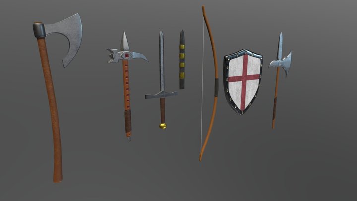 Medieval Weapons 3D Model