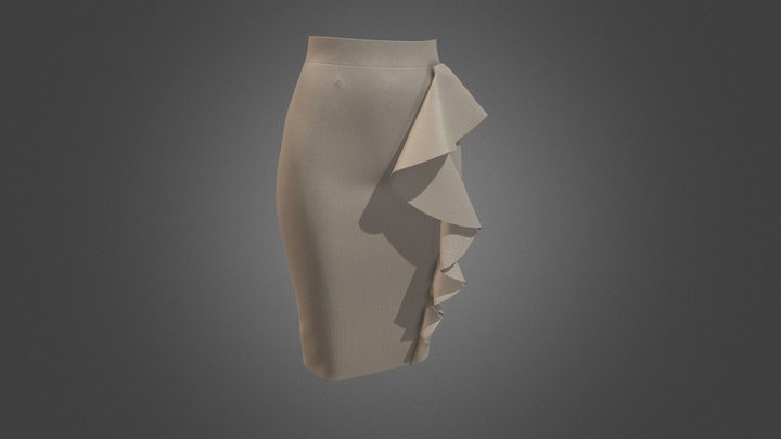 Waterfall skirt 3D Model