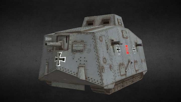 A7V "Wotan" tank 3D Model