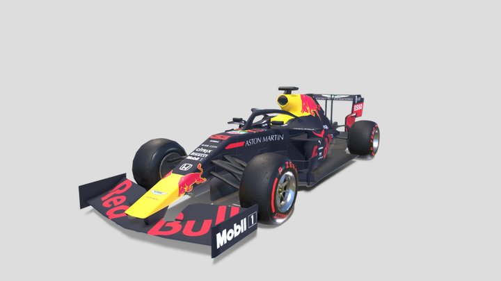 Red Bull Racing (but with detached tyres) 3D Model