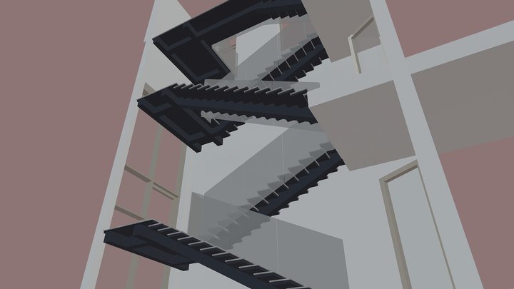 лестница бассейн3 3D Model