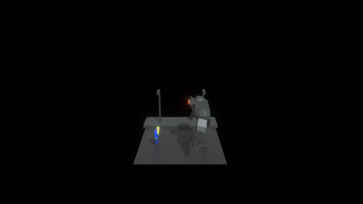Monster and Man 3D Model