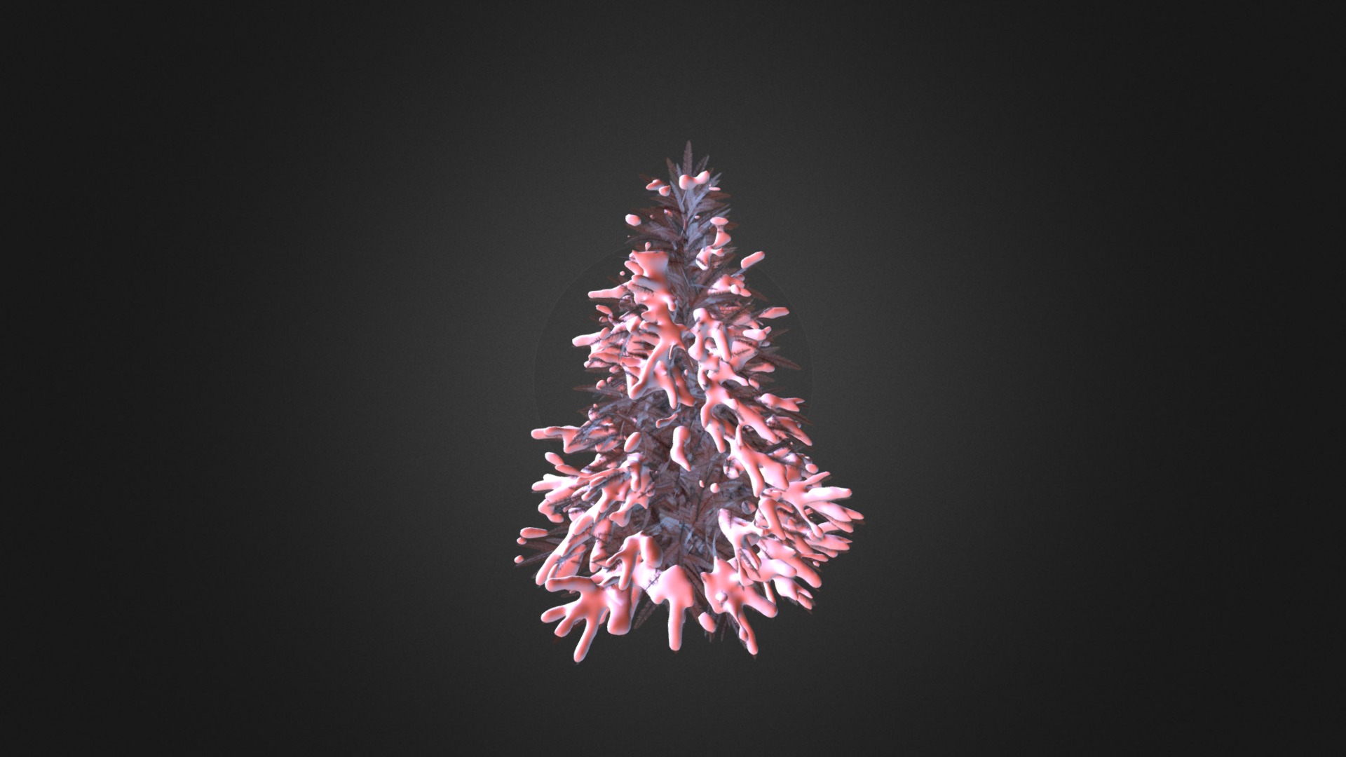 3D model Spruce Tree with Snow 3D Model 1.6m - This is a 3D model of the Spruce Tree with Snow 3D Model 1.6m. The 3D model is about a pink and black flower.