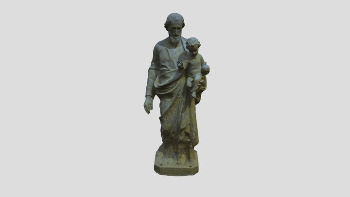 Photogrammetry - Statue of Joseph and Jesus 3D Model