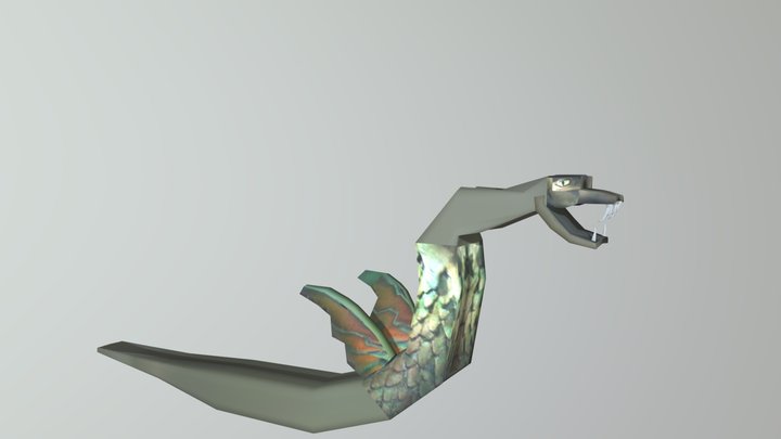PS1/PSX Reptilicus (Not Rigged) 3D Model