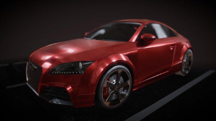 AUDI TT RS 2013 [low-poly] 3D Model