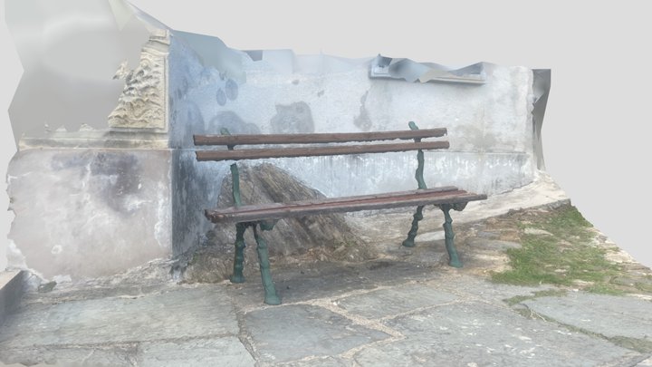 Old Bench in Sassello 3D Model