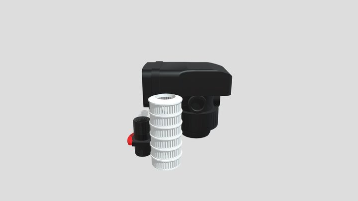Auto multi port valve - LCD 3D Model