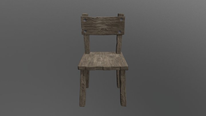 Wooden Chair 3D Model