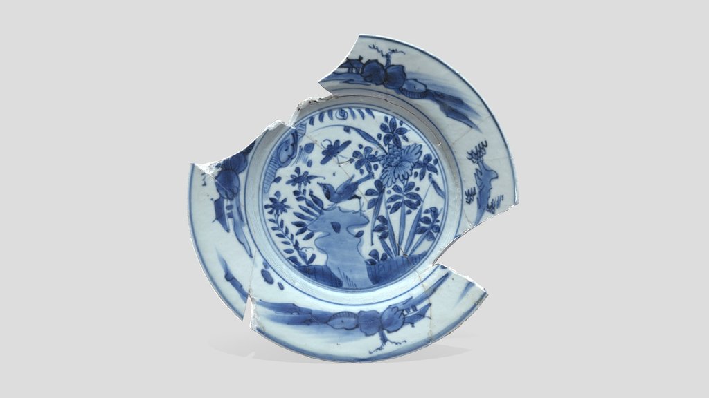 Plate Ko-Sometsuke porcelain Jingdezhen 1630/40