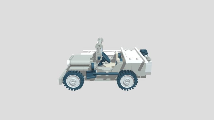 Medical Jeep Willys 3D Model