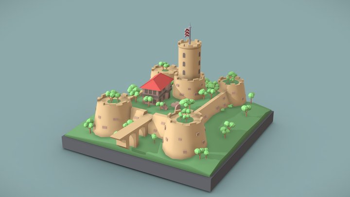DAE - Simple Scene - Sparrenberg Castle 3D Model