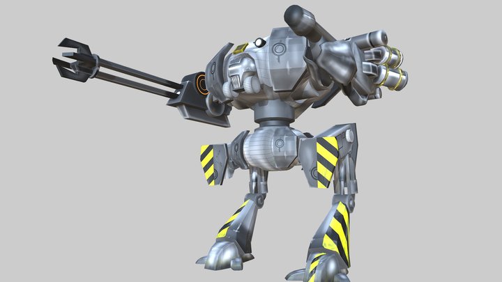 VIPER Battle Mech w/Beam Cannon & Pulse Gun 3D Model