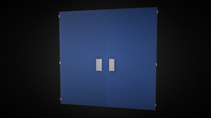 Double industrial Doors (remodel) 3D Model