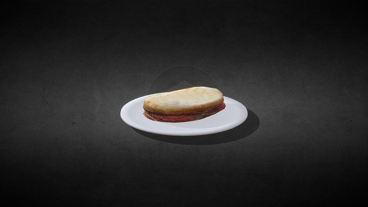 Sandwich - Low Poly 3D Model