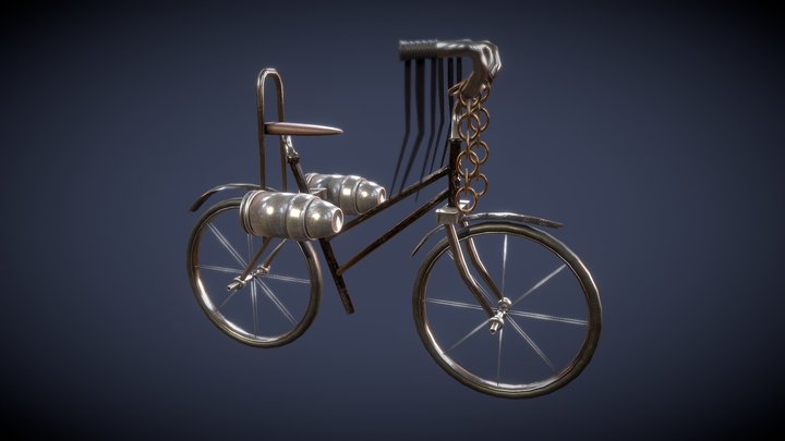 Stylized Steam Bike 3D Model