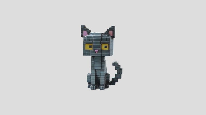 Voxel Black Cat - Blocky Game Companion