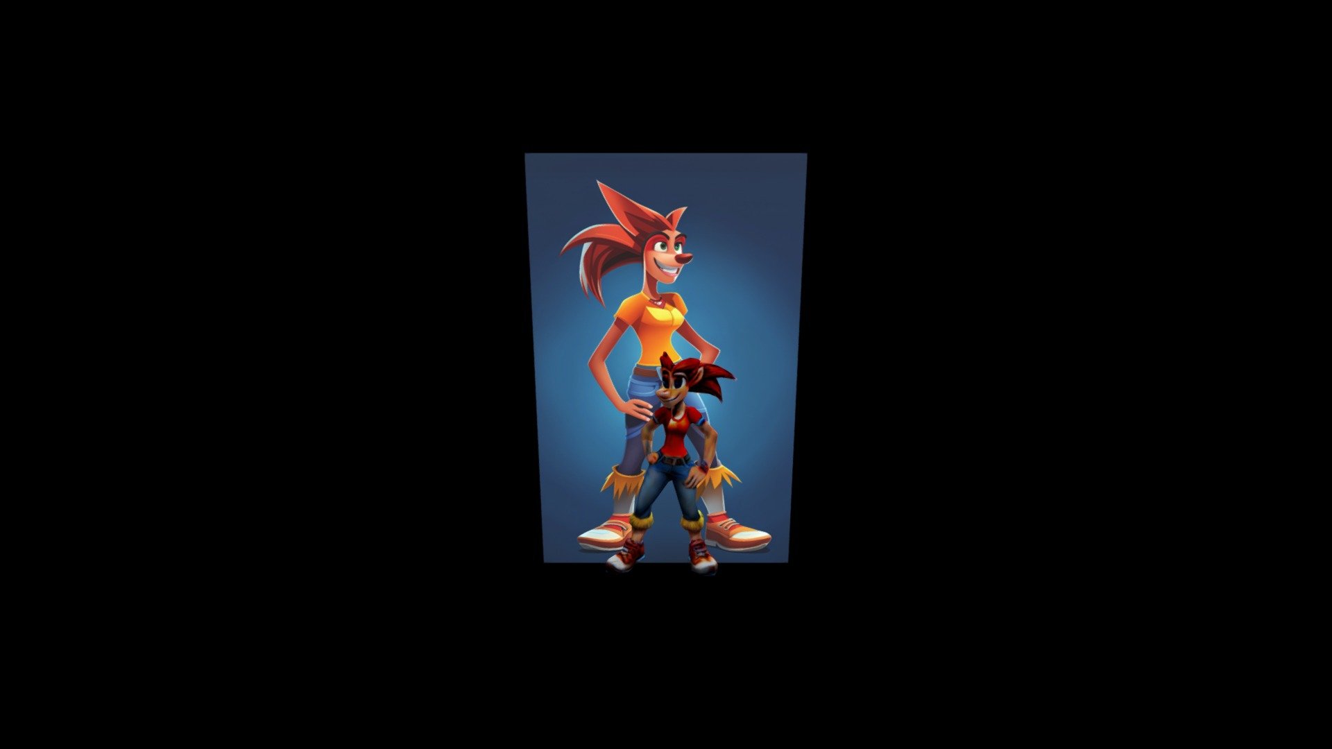 a cartoon character of a woman with a red hair - Download Free 3D model ...