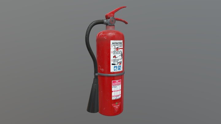 Fire Extinguisher (Low Poly) 3D Model