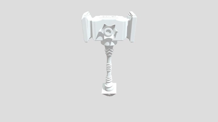 Sketch - Dwarven War Hammer 3D Model