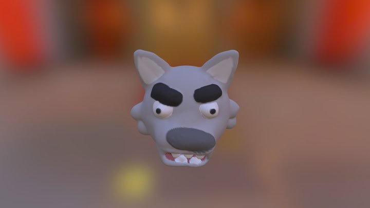 Wolf face 3D Model
