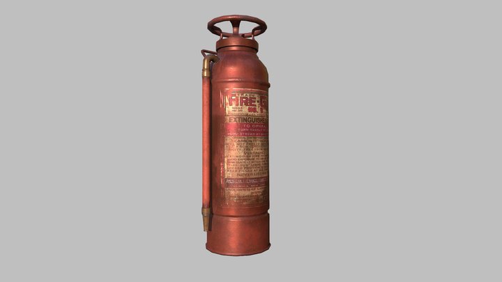 Old Fire Extinguisher 3D Model
