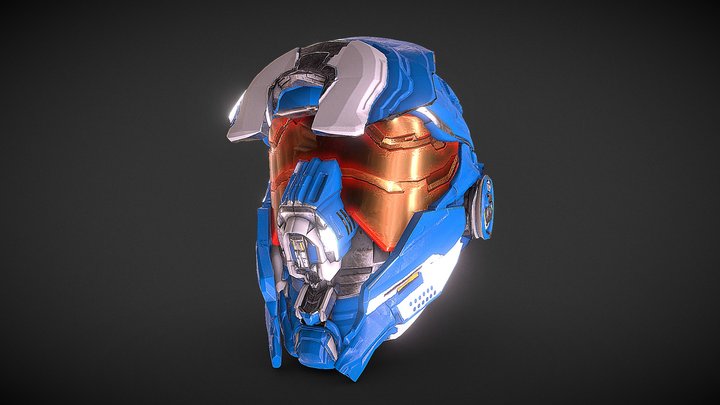 Sci-Fi Helmet 3D Model