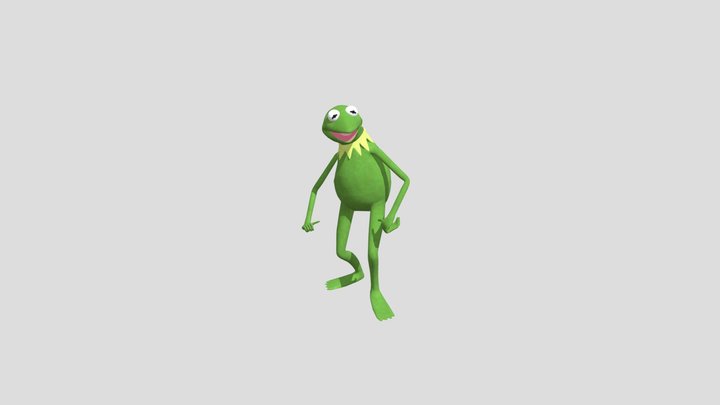 Kermit the Frog Twist Dance 3D Model