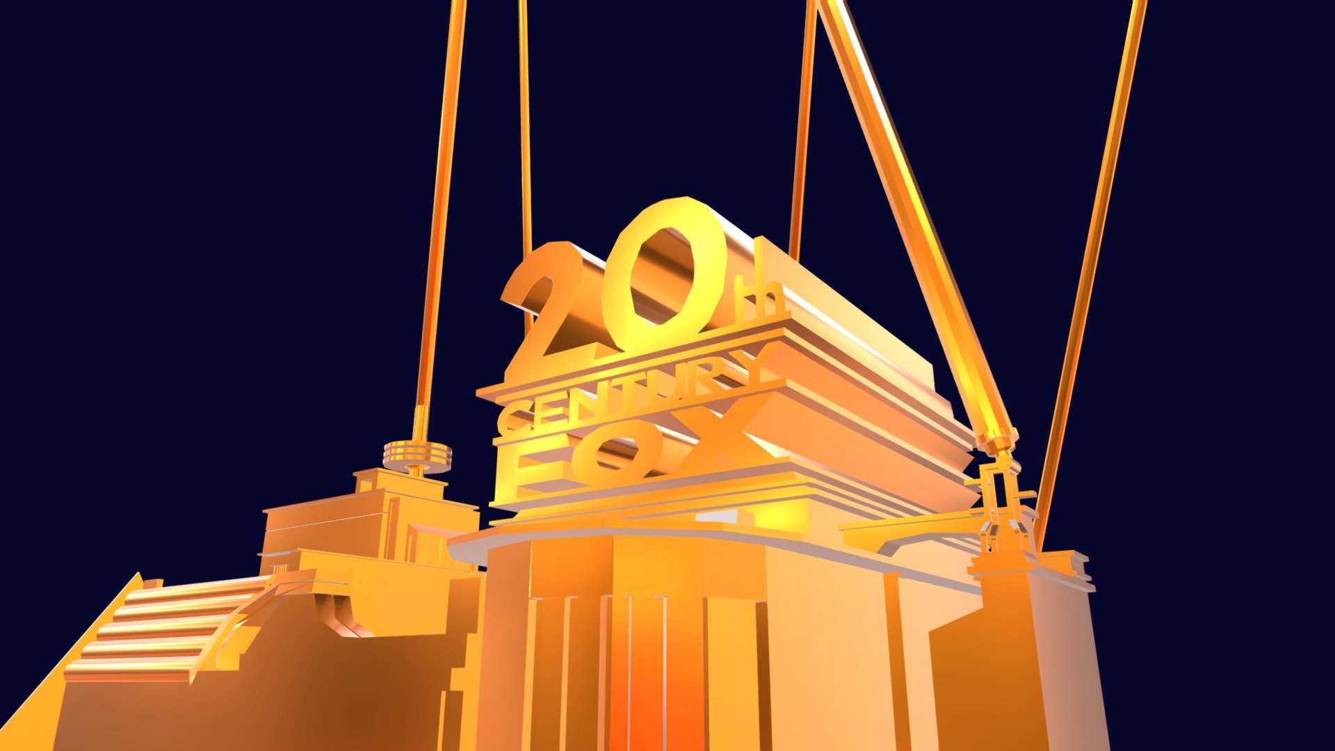20th Century Fox Golden Structure logo remake - 3D model by ...
