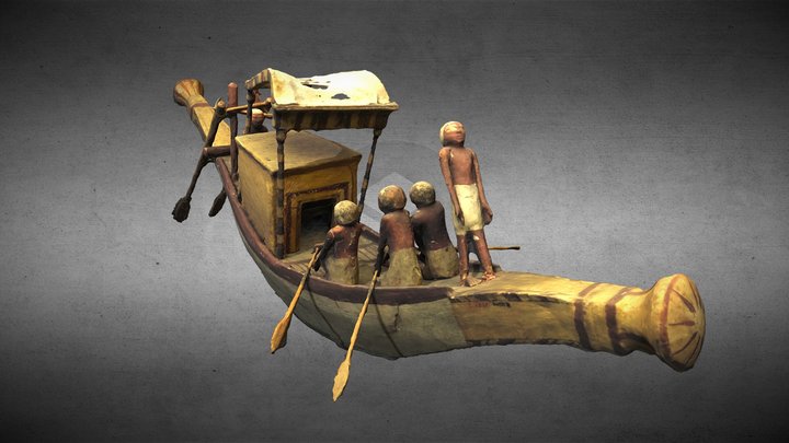 Model funerary barque of Mersou 3D Model