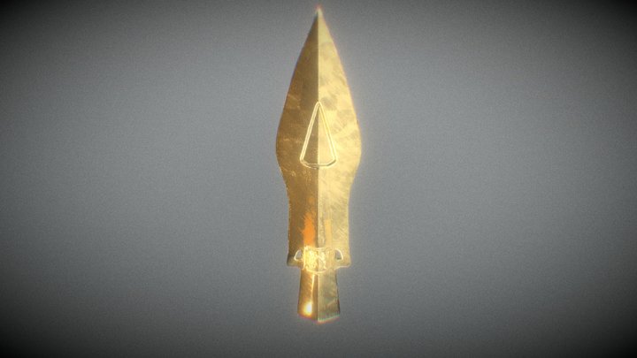 Spear from Shang dynasty 殷商武器 雙翼管銎矛 3D Model