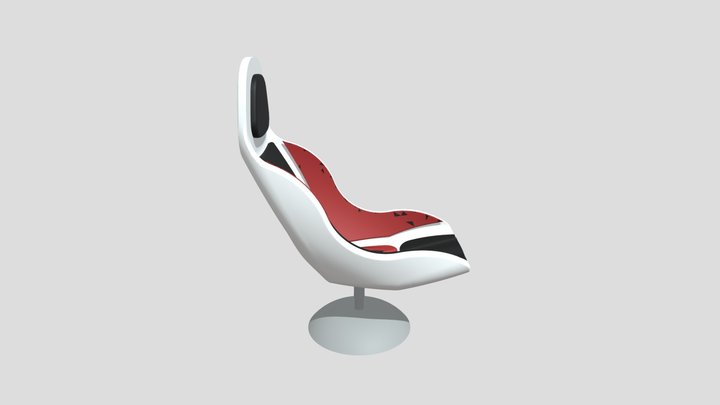 Seat With Large Bolsters Aluminum Edition 3D Model