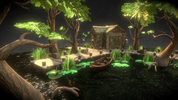 Swamp Scene 3D Model