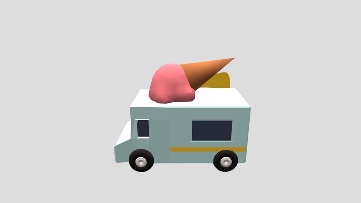 Ice Cream Van 3D Model