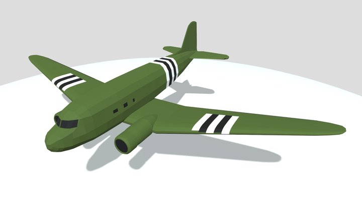 Airplane DC3 /Самолет DC3 3D Model