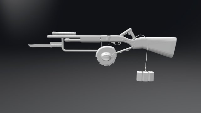 Export Gun (High Poly Version) WIP 3D Model