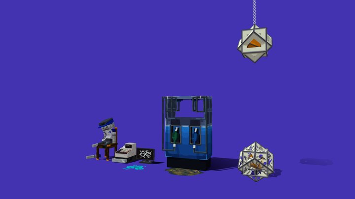Gas Station Deco 3D Model