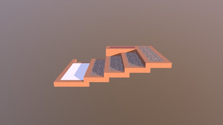 Lower Wood Steps 6 3D Model