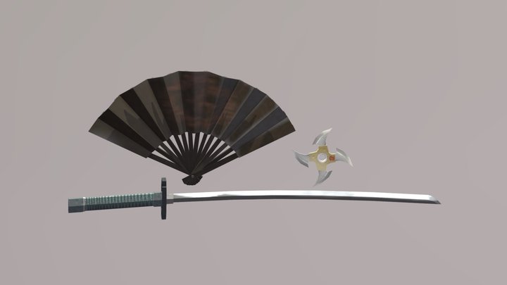 japan_traditional_weapons 3D Model