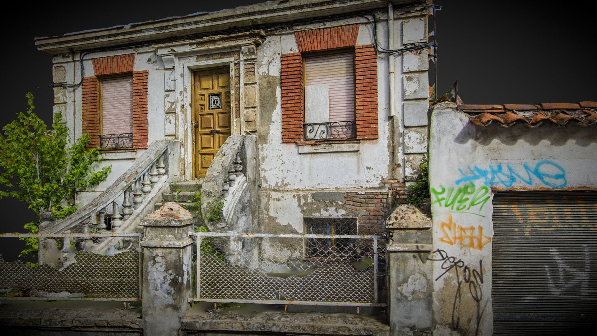 Ruined house photogrammetry scan — Sketchfab embed 3D viewer