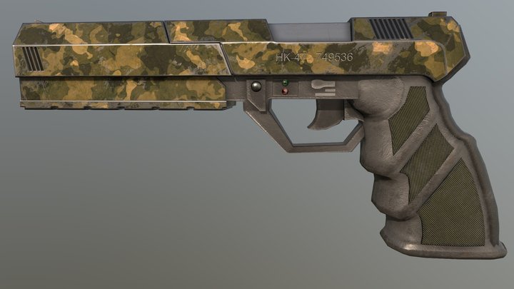 HK-47 Pistol (version 2) 3D Model