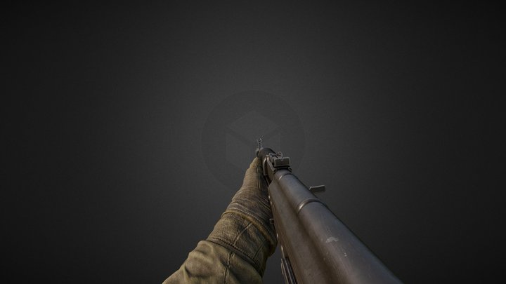 FPS AK-74m animations 3D Model