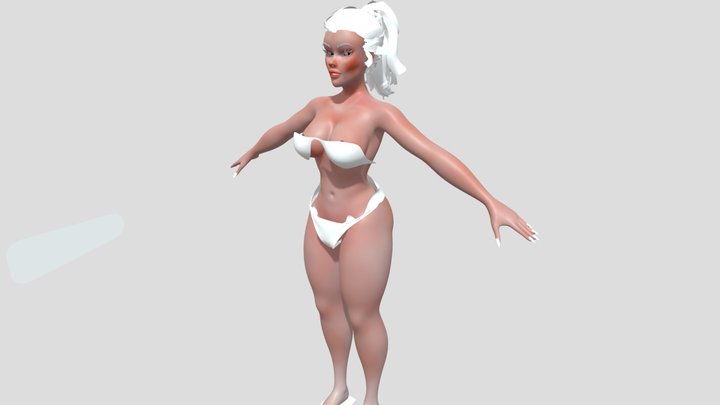 Beautiful stylised female character 3D Model