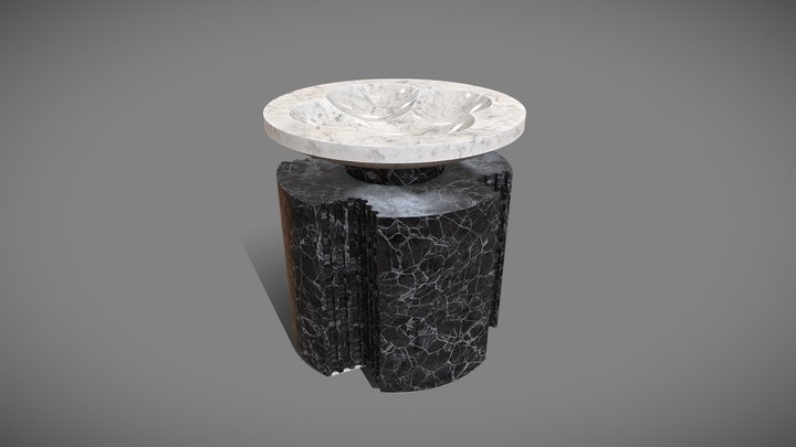 Krsni zdenac 1 crno bijeli 3D Model