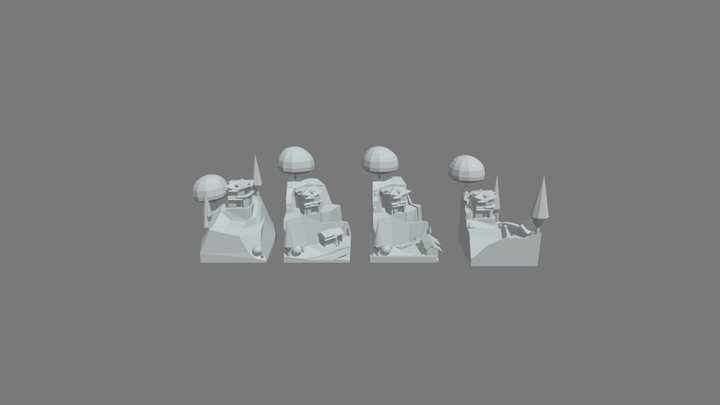Forest Loner - Diorama and House blockout 3D Model