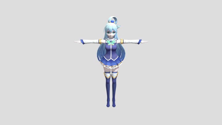 Aqua Konosuba 3D Model