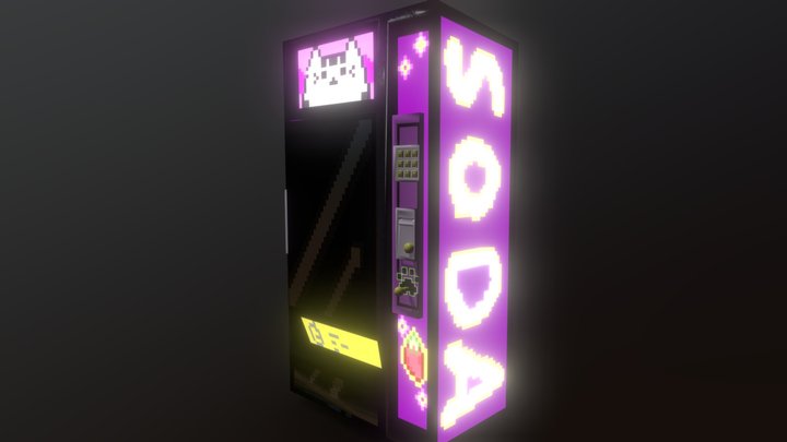 Pusheen Vending Machine 3D Model