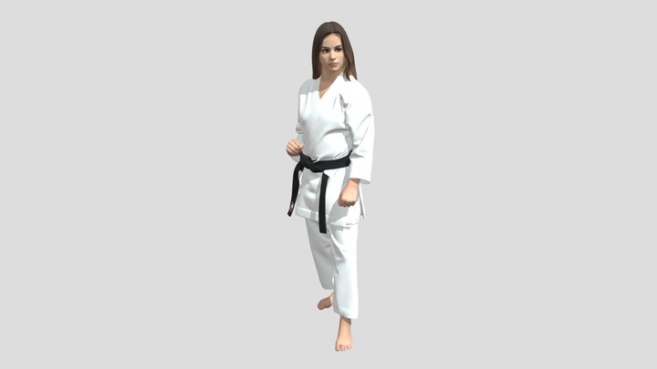 Black Belt Karate Practitioner – Kostenloses 3D-Modell STL