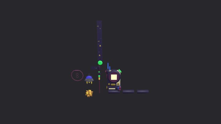 Rebecca R. Tamagotchi Basecolours 3D Model
