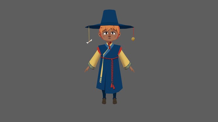 Crowboy with texture 3 3D Model
